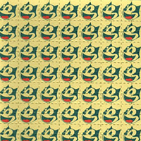 Yellow Felix LSD Blotter, Artist Unknown, Photo by Apothecary ©2001 Erowid